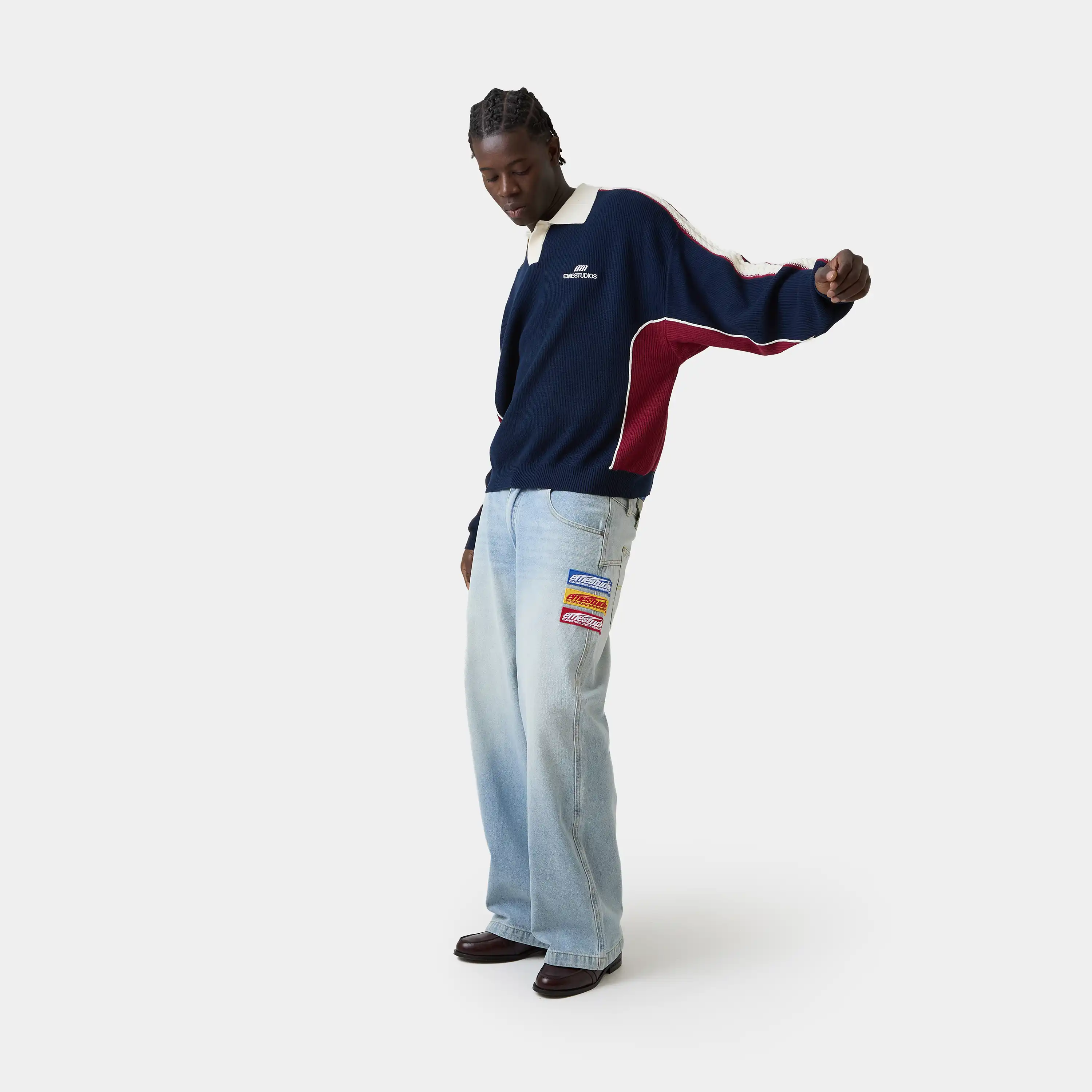 Chully Navy Knit Polo