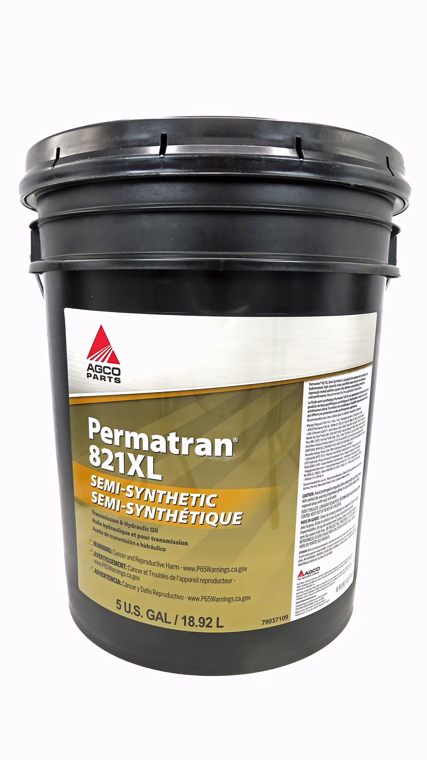 AGCO Permatran 821XL 10W - 30 Transmission & Hydraulic Oil 5 Gallons, 79037109
