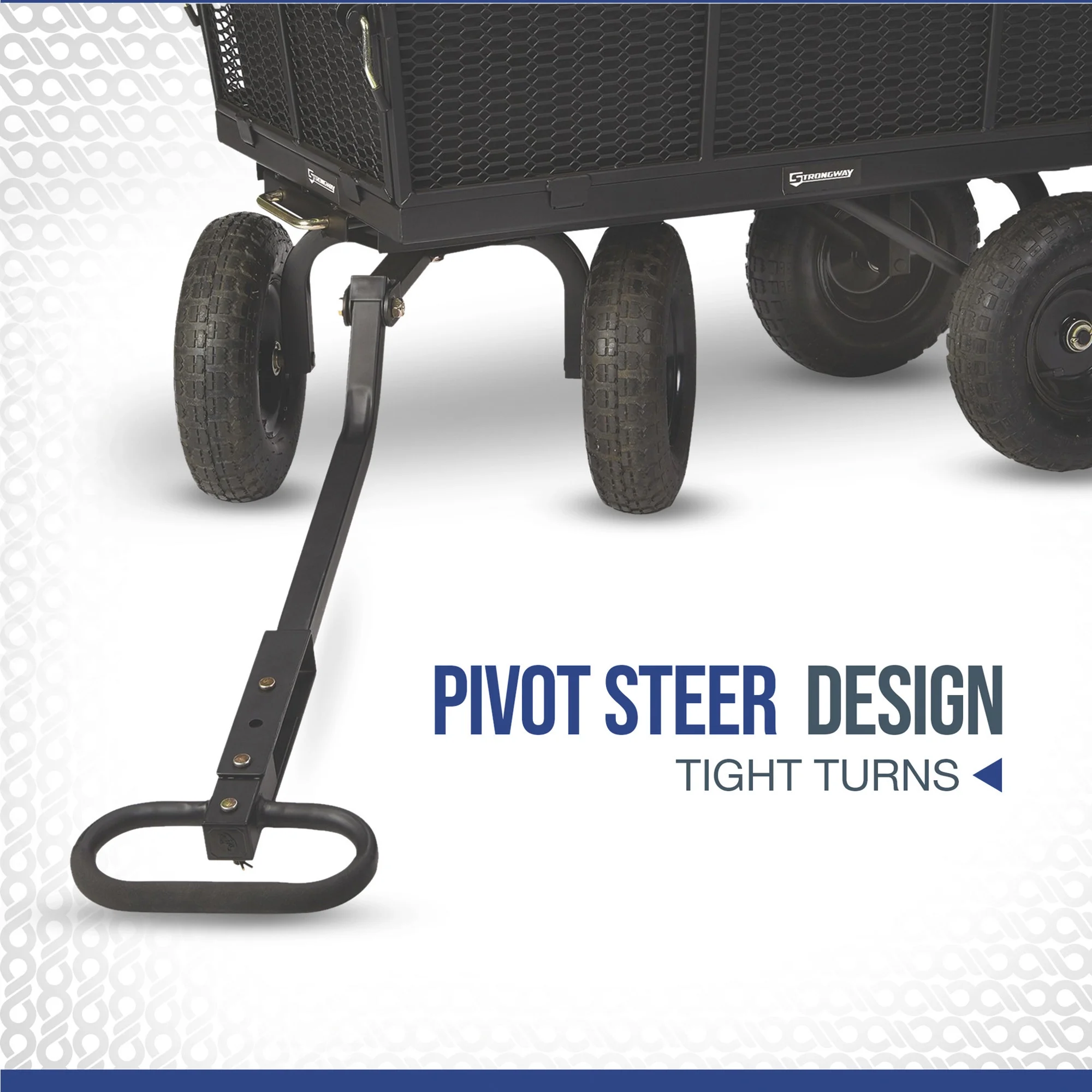 Steel Dump Cart with Removable Liner, 1200-Lb., 9 Cu. Ft. Capacity, 50in.L x 24in.W - Image 5