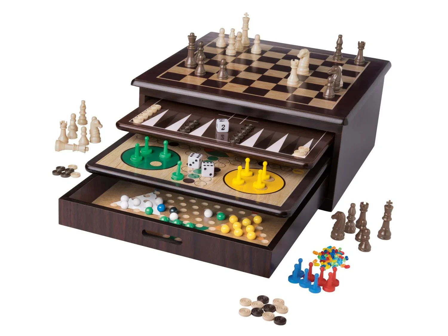 Playtive Coffret de 10 jeux en bois