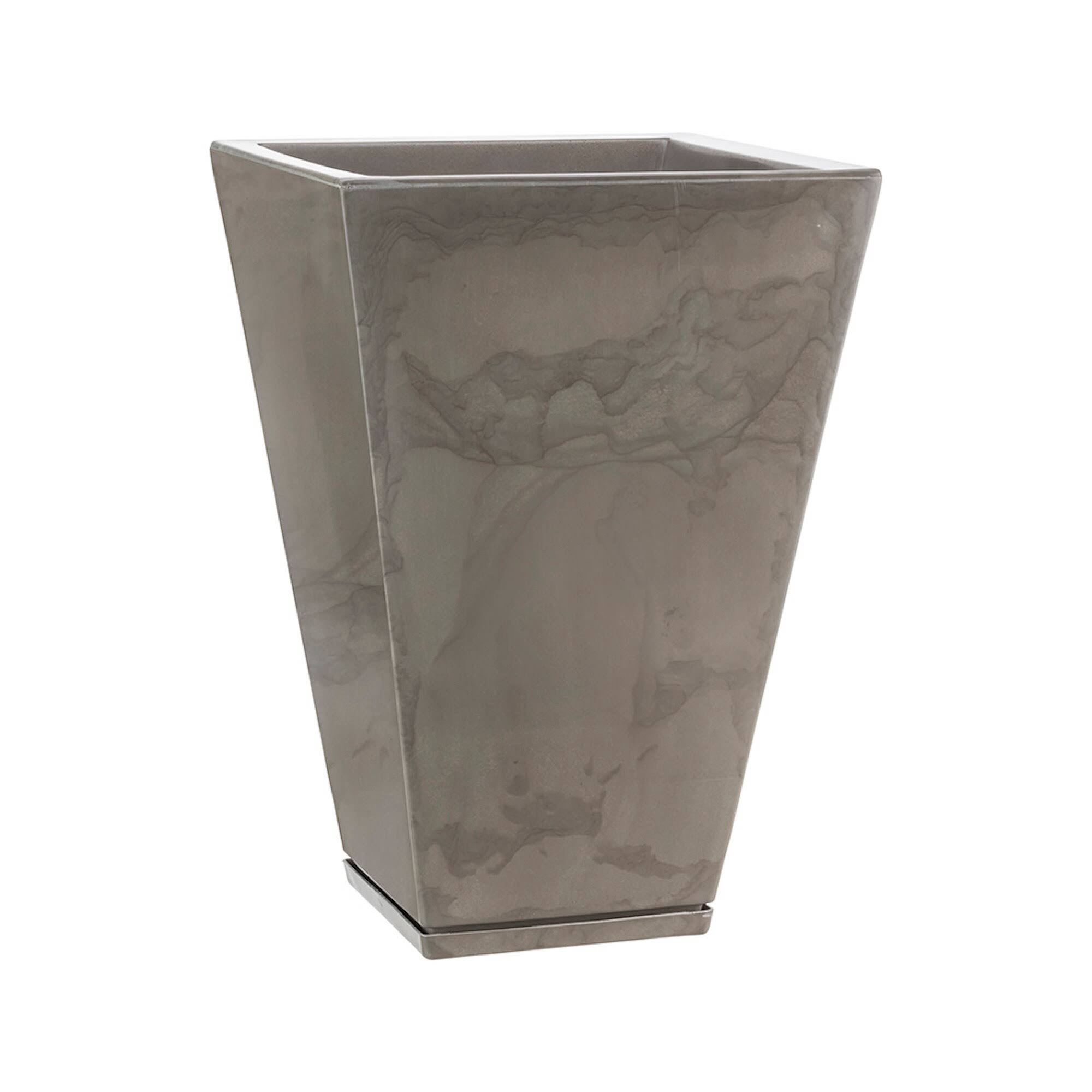Floridis Zurique Medium Beige Marble Effect Resin Planter Bowl