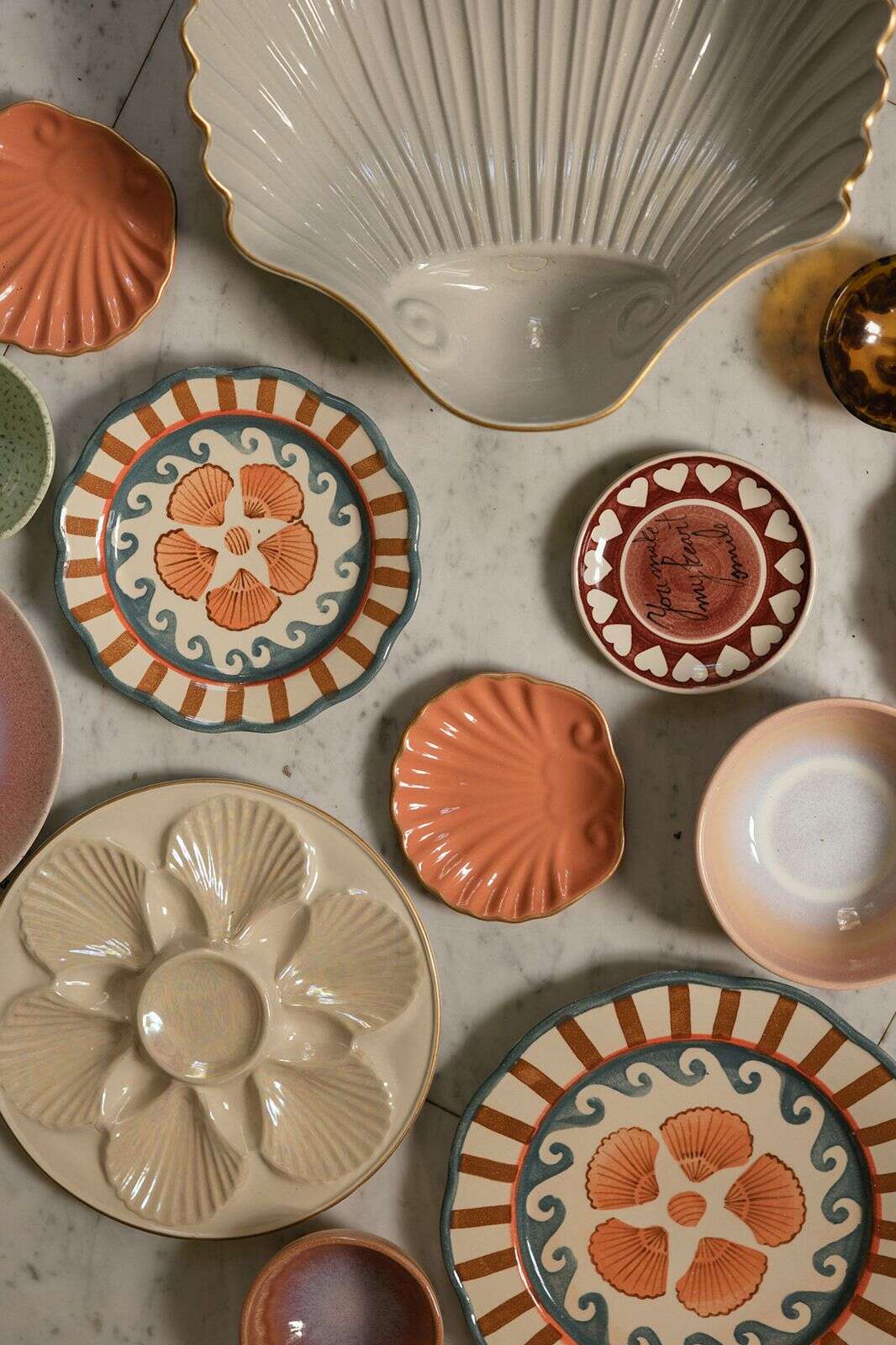 Ontbijtkom roze reactive glaze funky