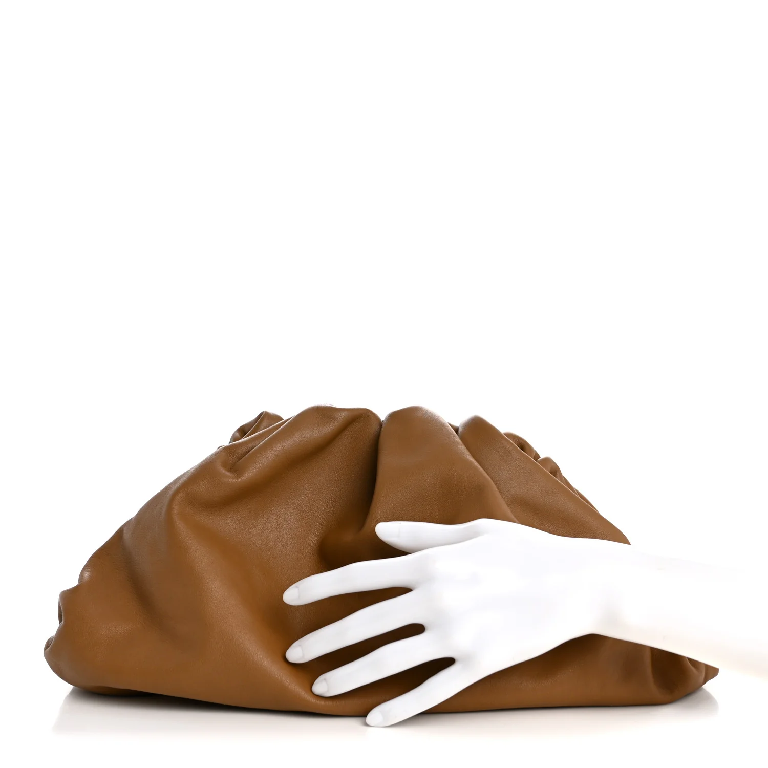 Smooth Butter Calf The Pouch Oversized Clutch Teak