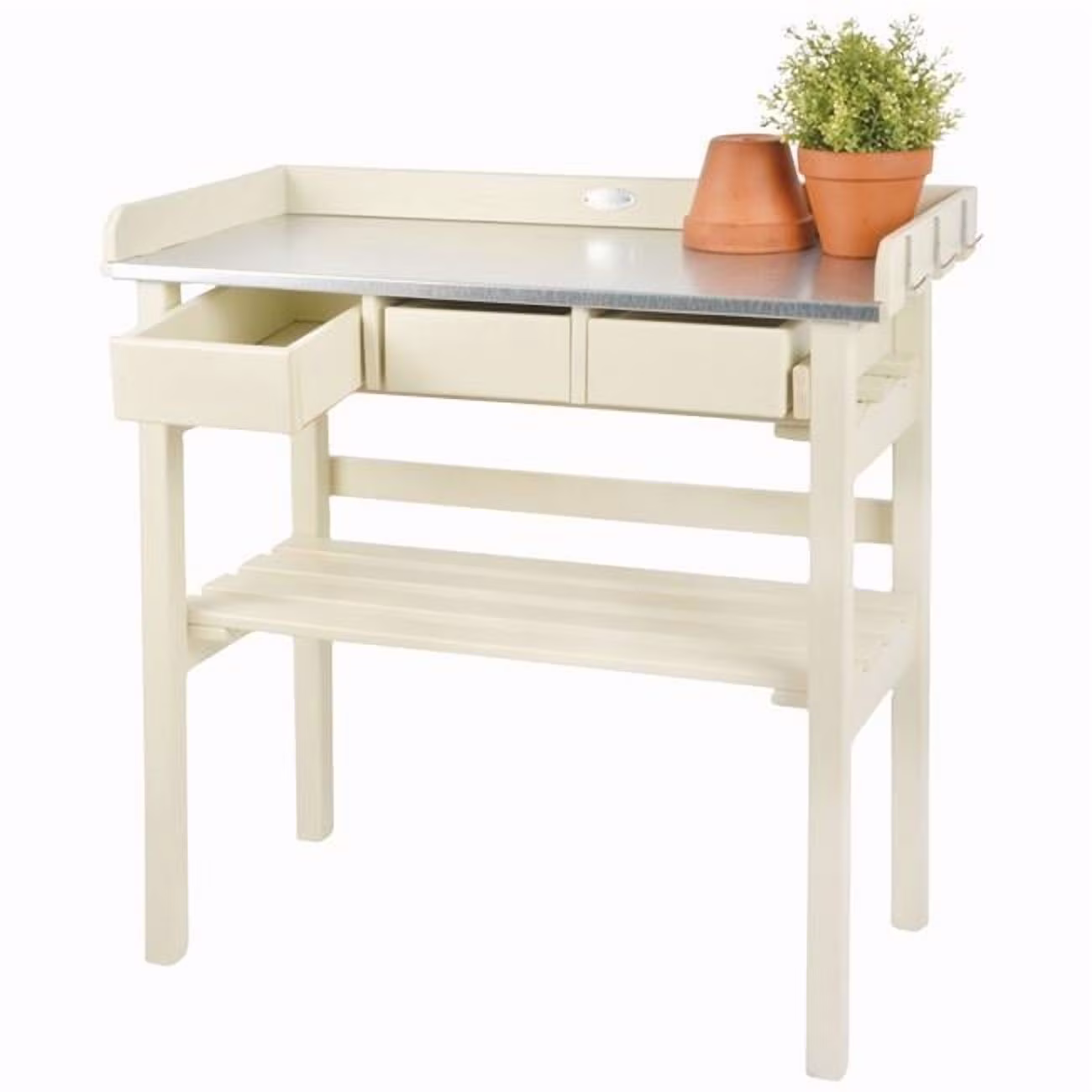 Wood Country Folklore Garden Work Bench, Gray