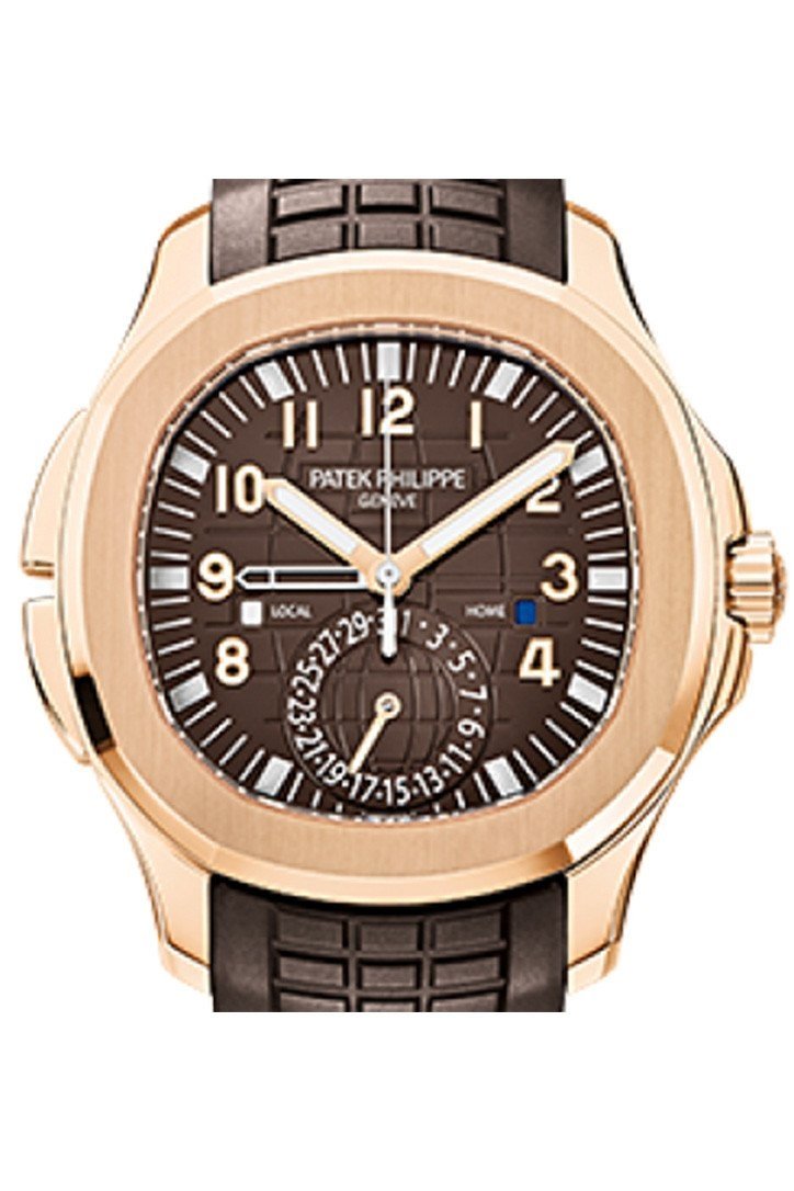[Super Clone]Patek Philippe Aquanaut Brown Embossed Arabic Dial Rose Gold Composite Men's Watch 5164R-001