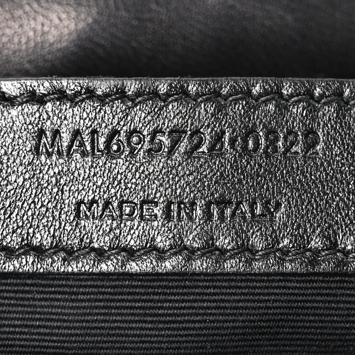Calfskin Crocodile Embossed Gaby Satchel Black