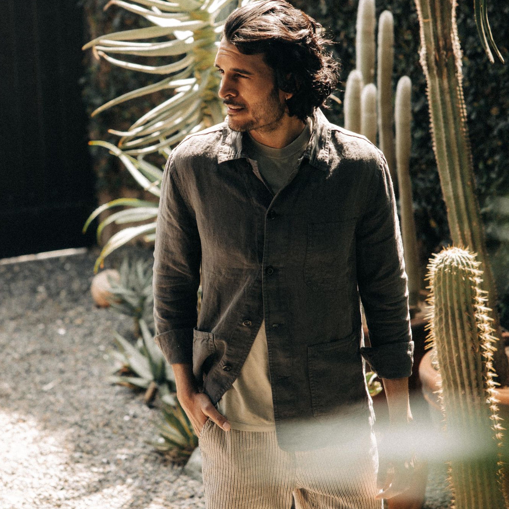 La veste Ojai en chanvre Granite