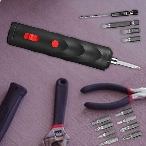 Visseuse Électrique Petit Tournevis Sans Fil,Kit Perceuse Visseuse Multifonction USB pour Meubles Électroniques Voiture Projets Artisanat Construction de Modèles Passionnés — vue 3