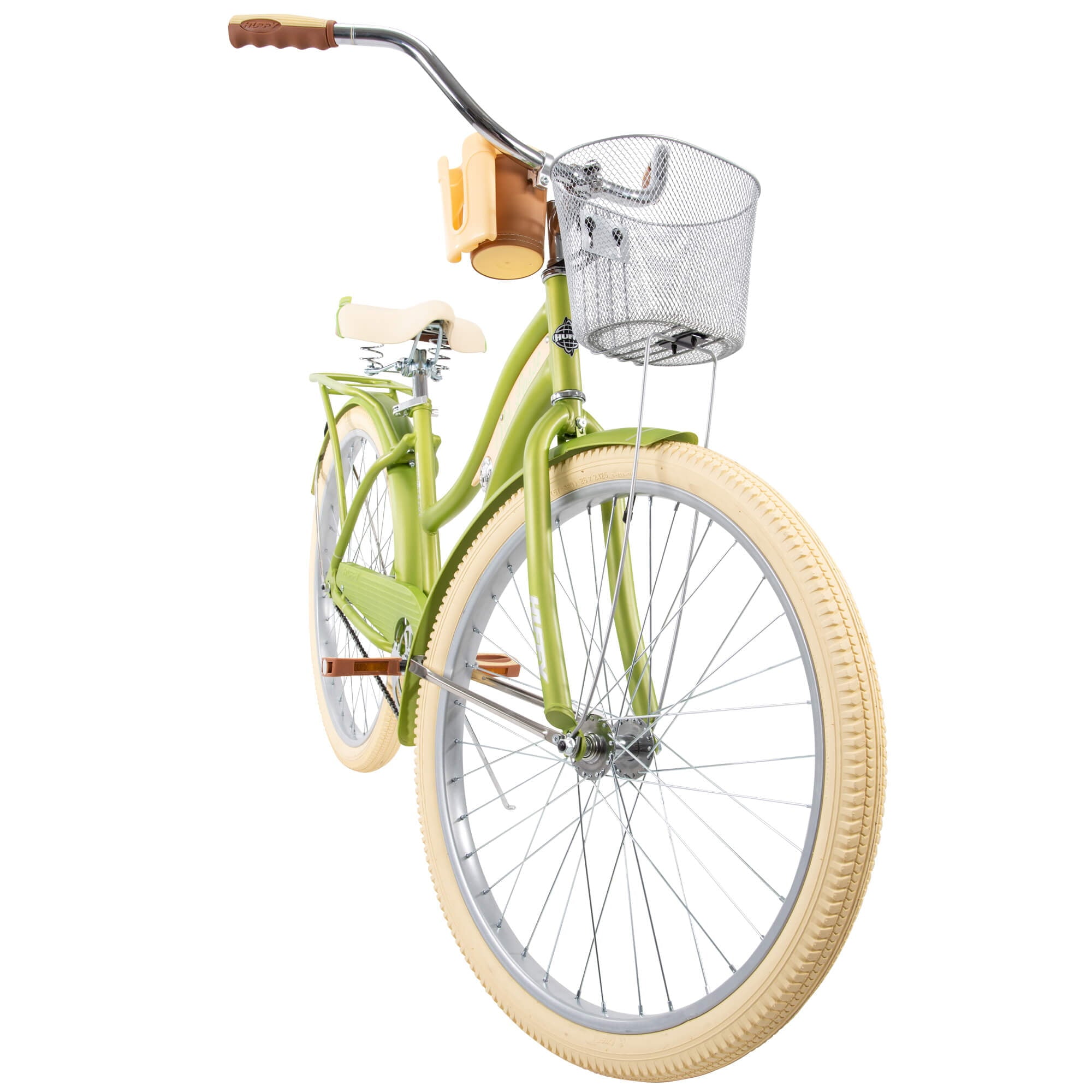 Nel Lusso Classic Cruiser Bike with Perfect Fit Frame. Women's. Green. 26
