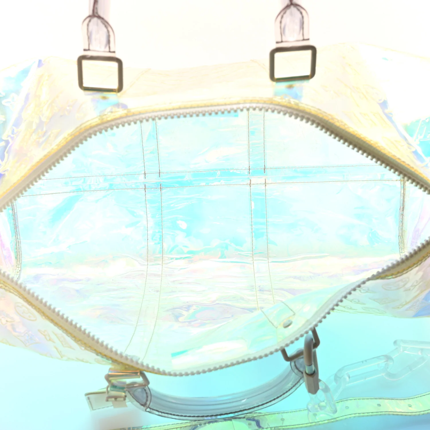 PVC Monogram Keepall Bandouliere 50 Iridescent Prism
