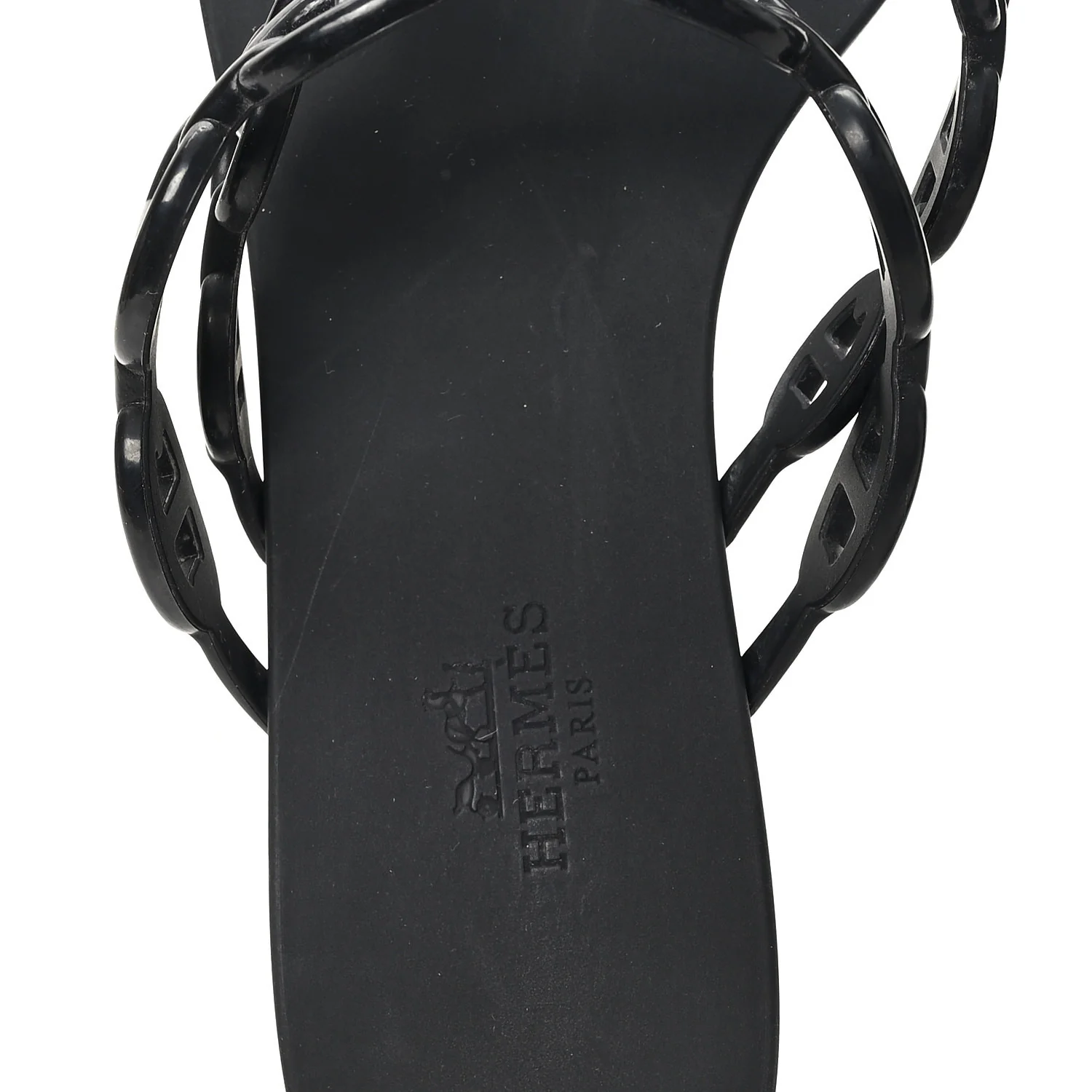 Rubber Chaine d'Ancre Island Sandals 38 Black