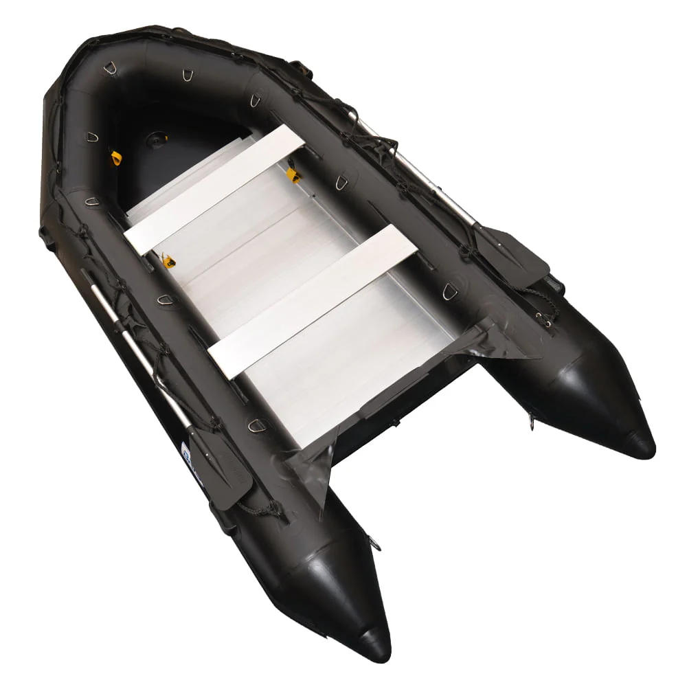 BRIS 12.5ft Inflatable Boat Inflatable Fishing Rescue Dive Boat Dinghy Raft Pontoon Boat
