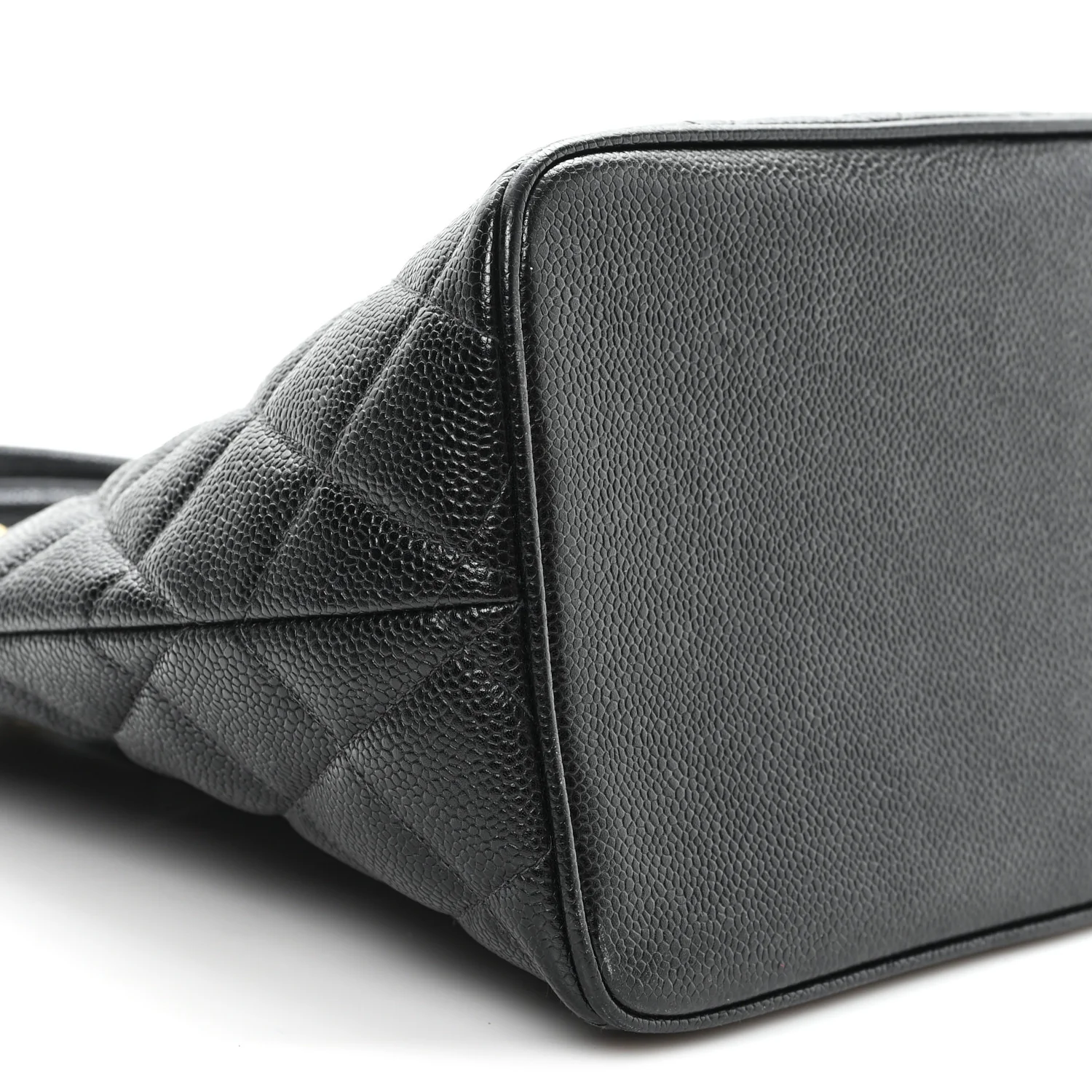 Caviar Quilted Medallion Tote Black
