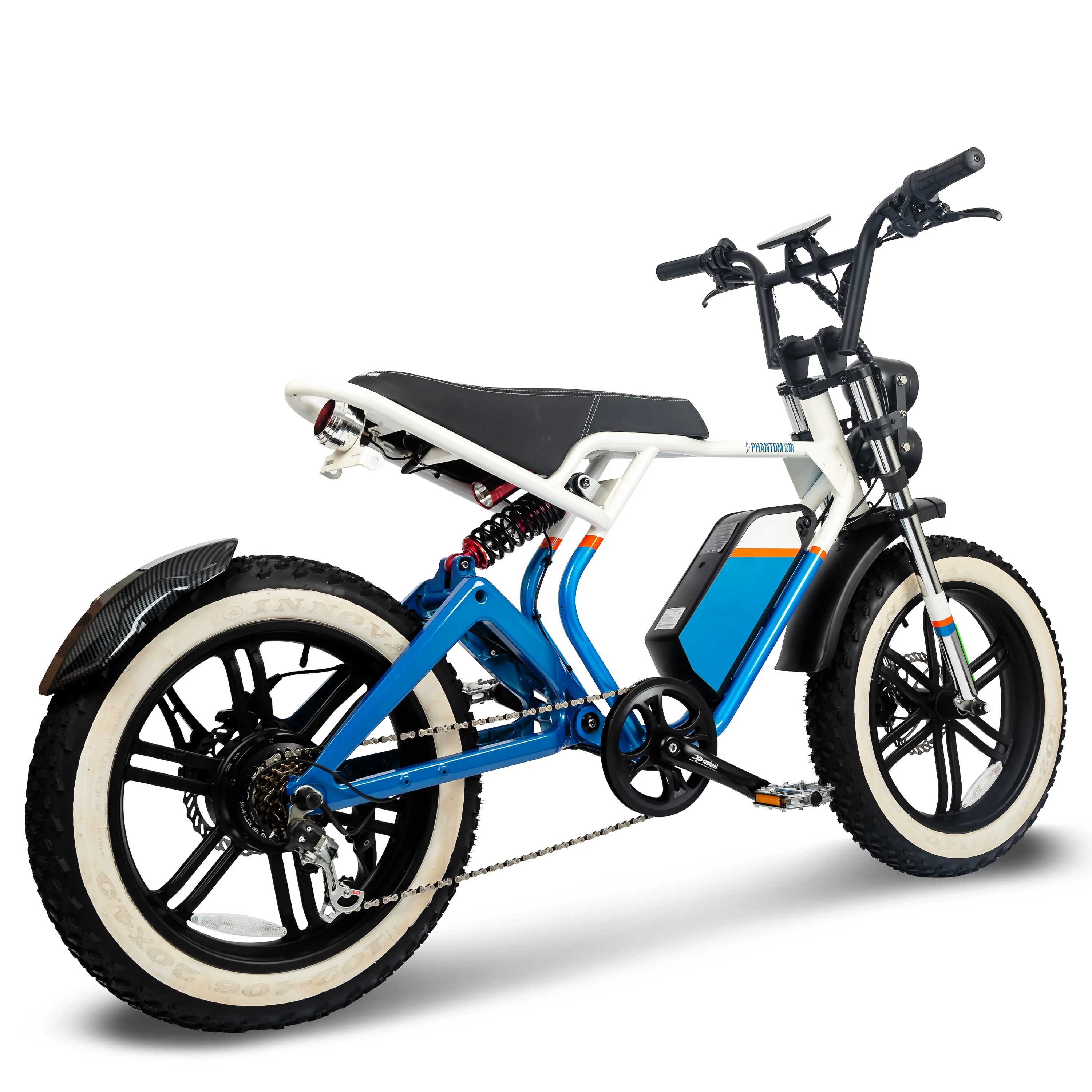 Electric Bike for Adults Electric Bicycle with Fat Tire Ebike with Full suspension Montiain bike Max Load 330LB, 7 Speed, Removable Battery Moped E-Bike(Pink) - Image 8