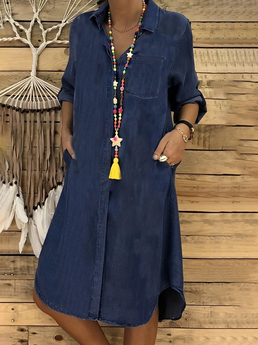 Kristina - Robe en jean ample
