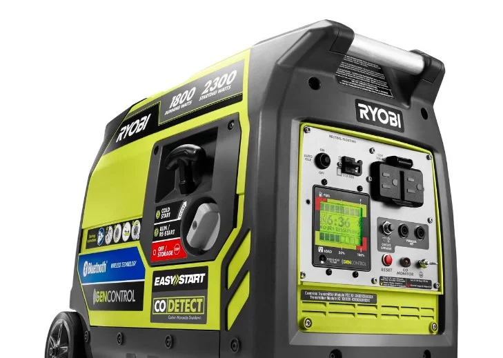 2,300-Watt Recoil Start Bluetooth Super Quiet Gasoline Powered Digital Inverter Generator with CO Shutdown Sensor - Image 4