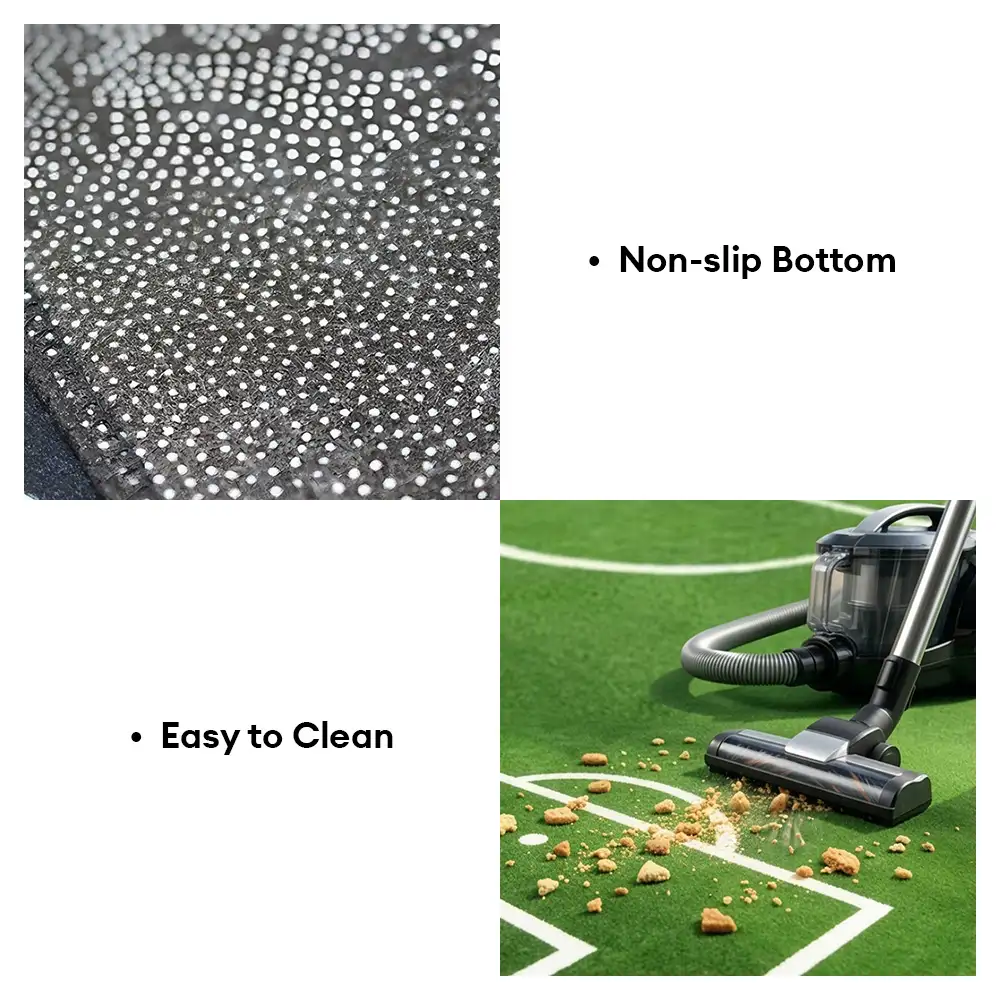 Football Field Pattern Scratch-Resistant Non-Slip Carpet