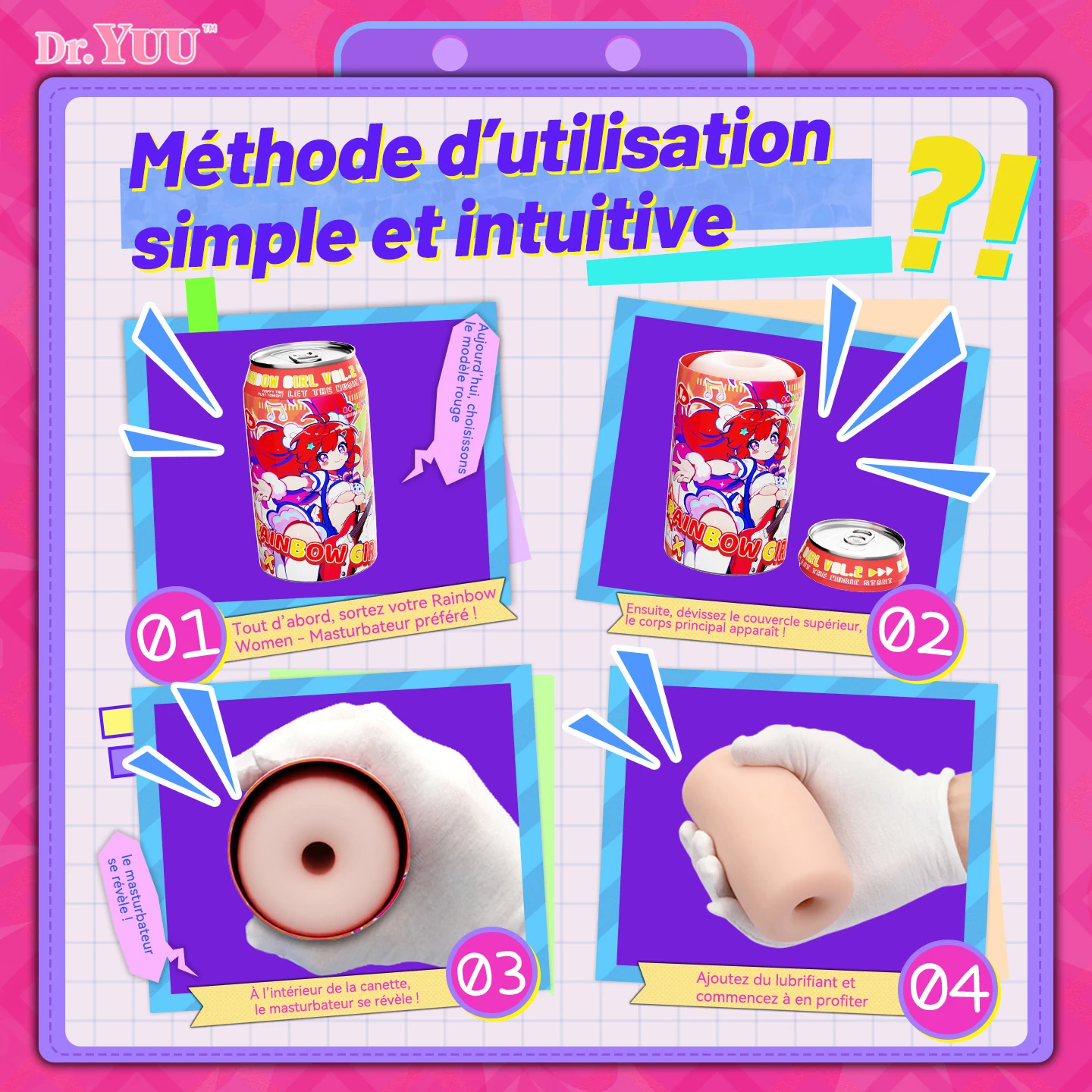 Design de canette en métal pour cacher facilement votre jouet.