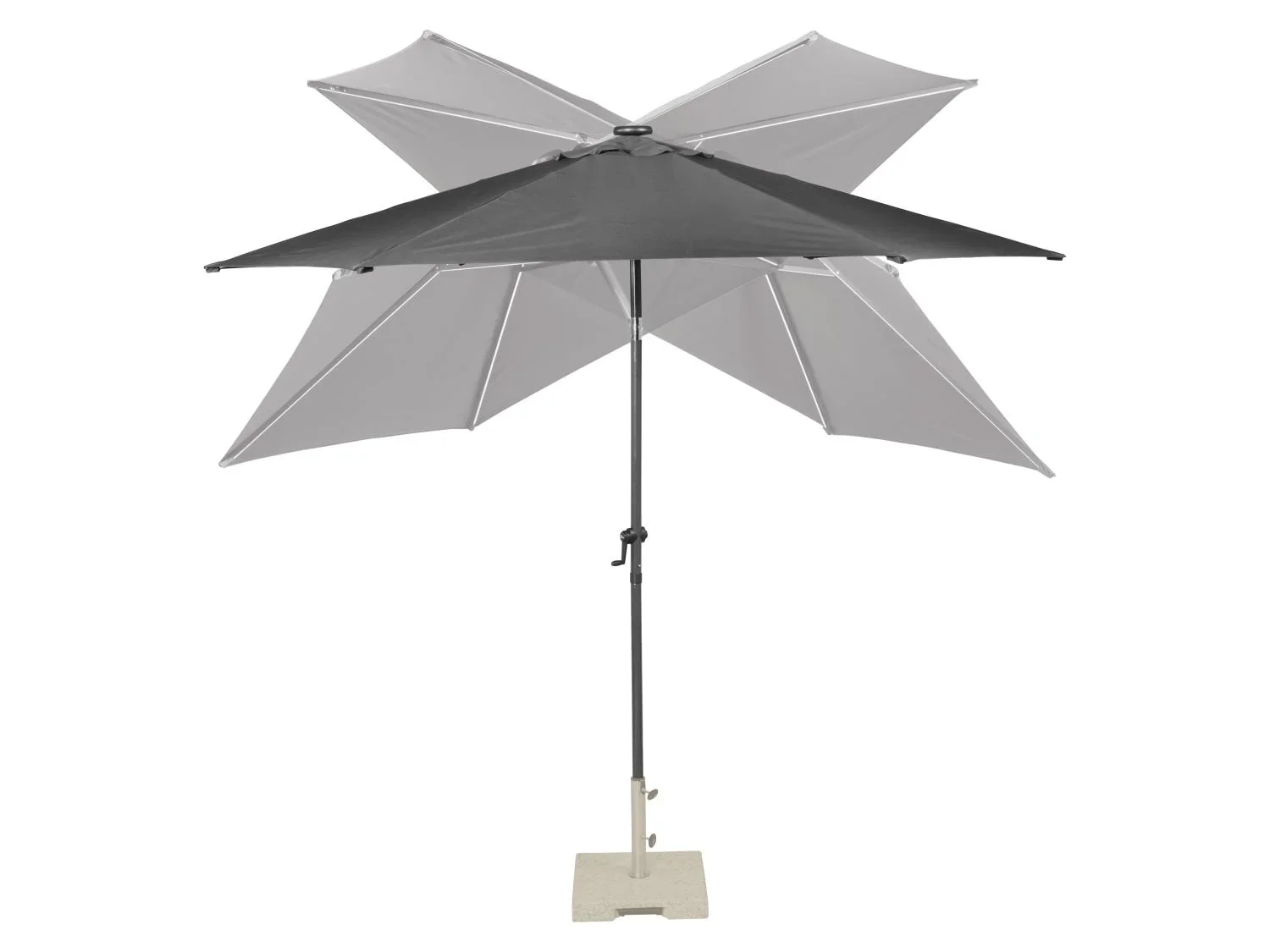 LIVARNO Parasol avec clairage solaire LED
