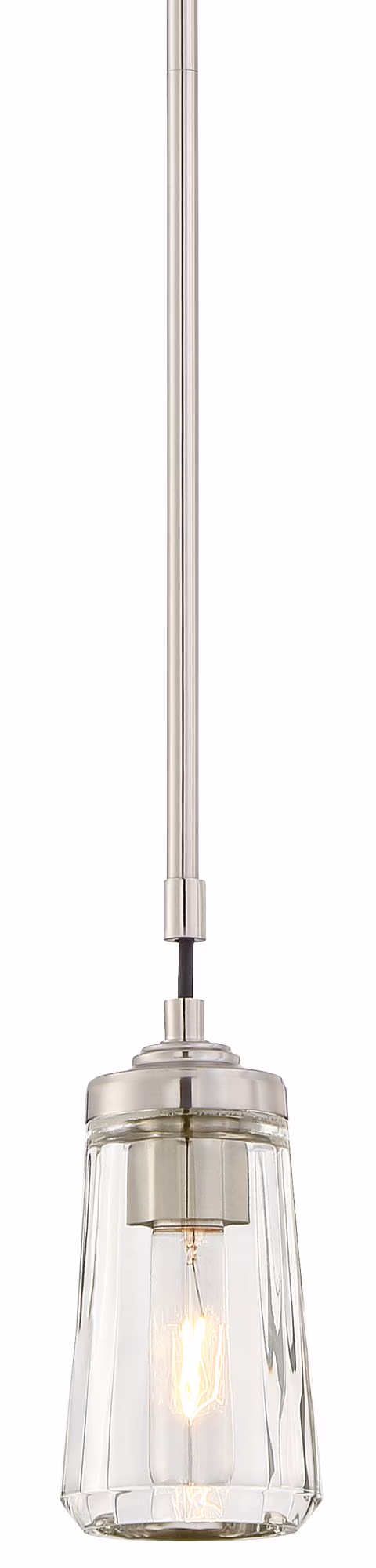 Minka Lavery 3301-84 Poleis 3.75" Mini Pendant in Brushed Nickel(Clear)