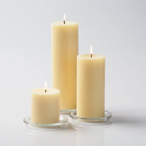 Richland Black Pillar Candles Set of 3