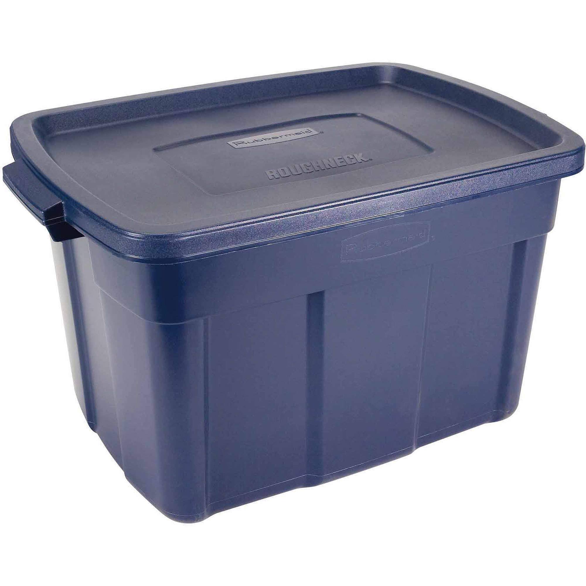 Rubbermaid Roughneck 25 Gallon Stackable Storage Container, 4 Pack