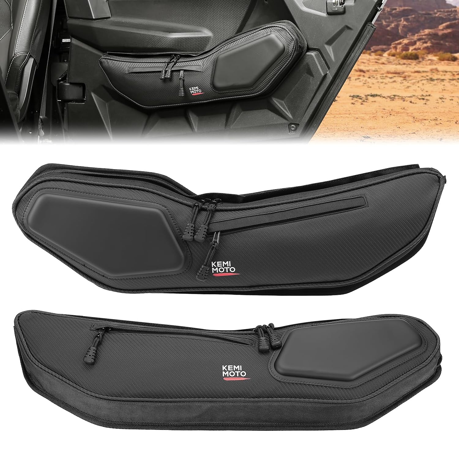 KEMIMOTO Front Door Storage Bags Compatible with 2025 2026 RZR PRO XP/R/S