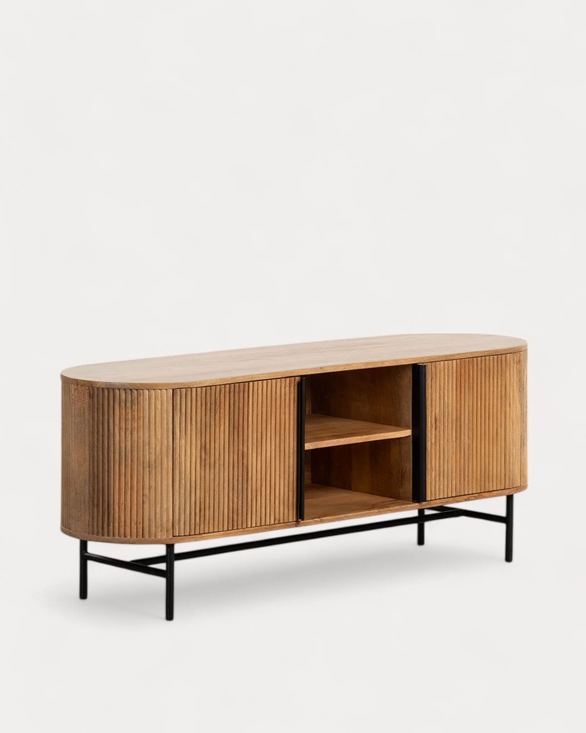 Viena - Mueble de TV 2 Puertas de Madera de Mango Viena