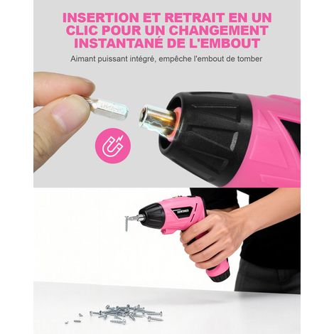 Dewinner – Perceuse-visseuse sans fil 3N.m 1300mAh – Moteur puissant 600W – Charge rapide USB-C – 45 accessoires pour assemblage meubles — vue 5