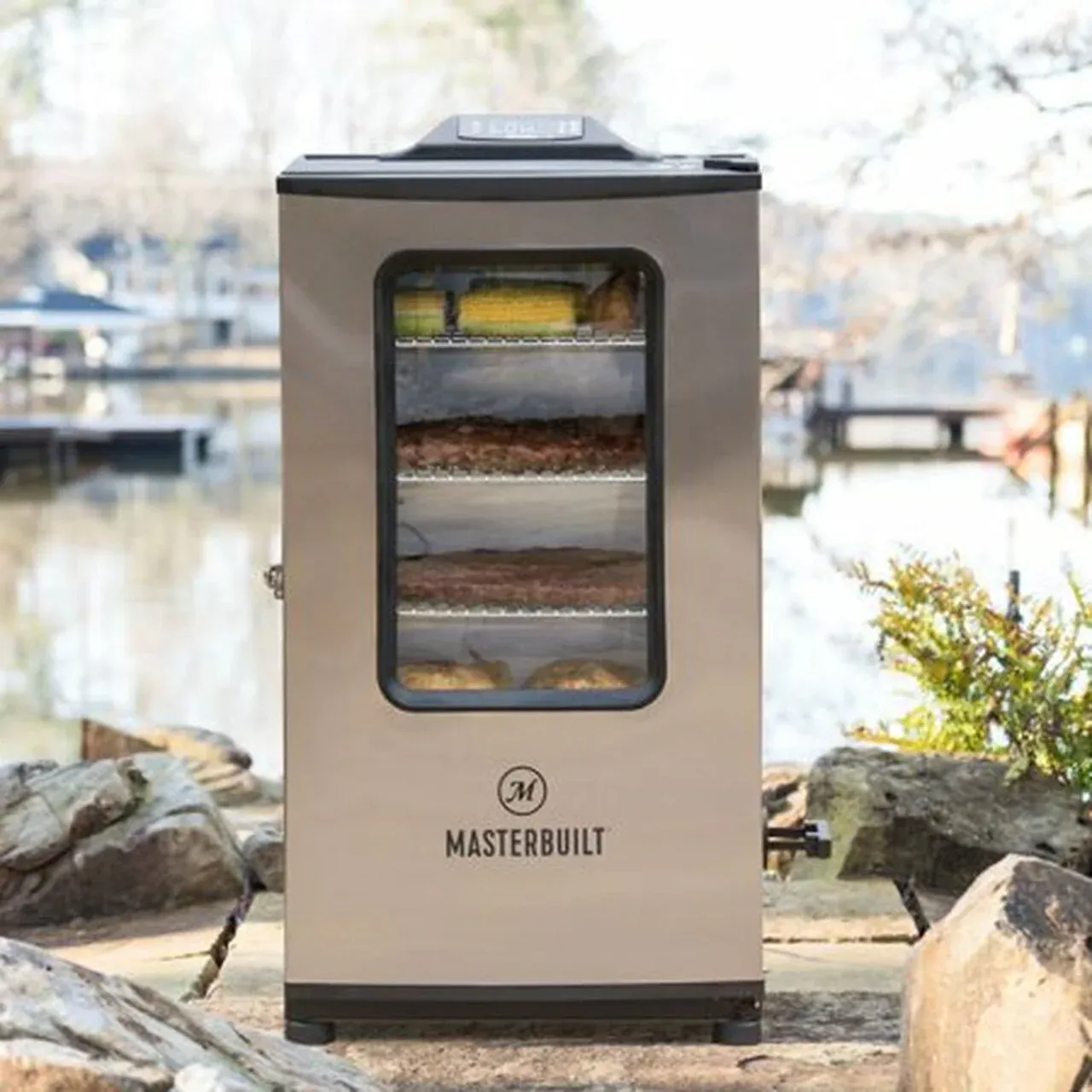 Fumoir électrique numérique Bluetooth Masterbuilt de 40 pouces en acier inoxydable