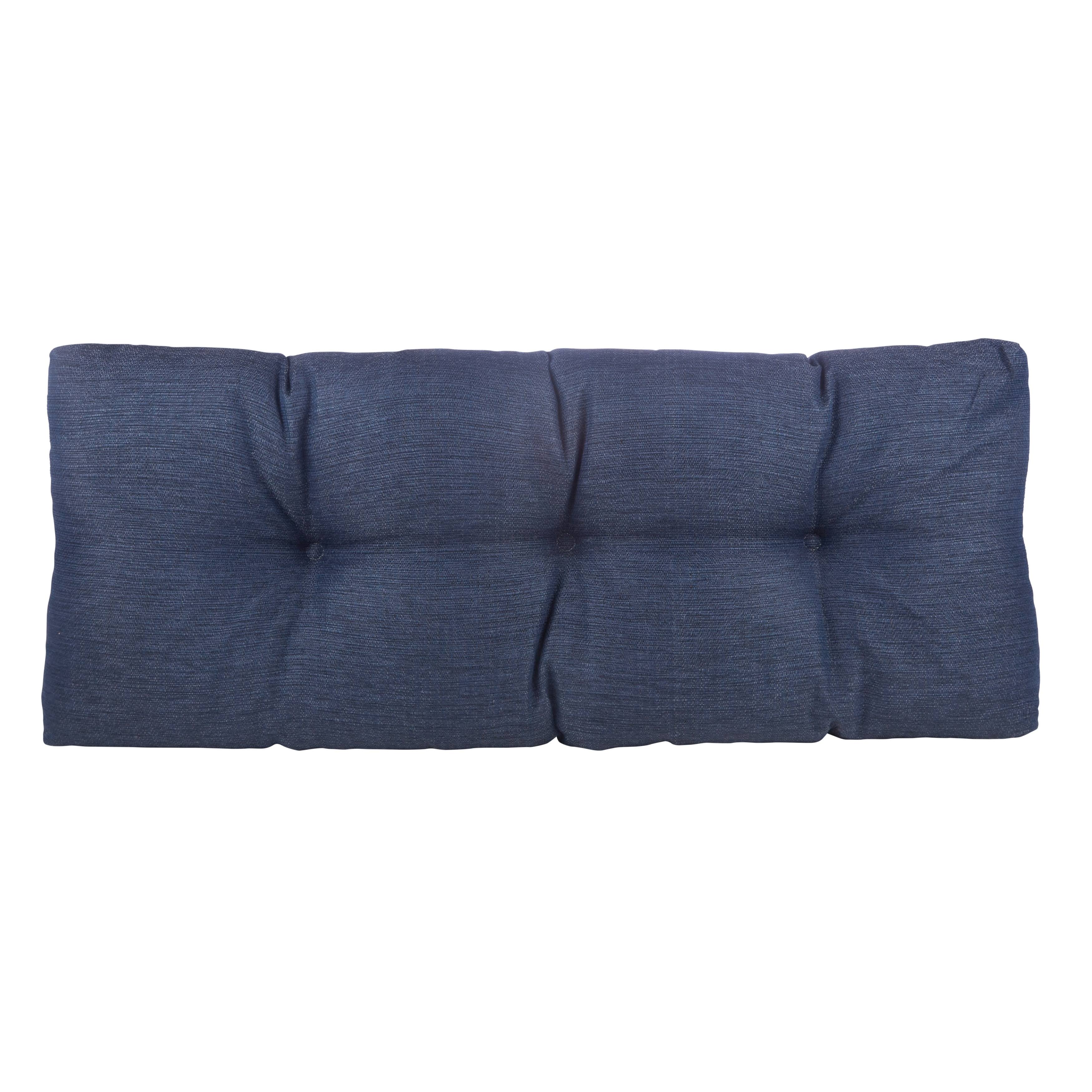 The Gripper Tufted 36 in. Omega Indigo Universal Bench Cushion