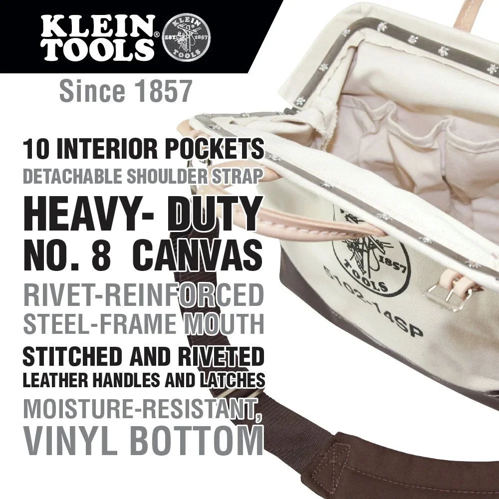Klein Tools 14 Deluxe Canvas Tool Bag