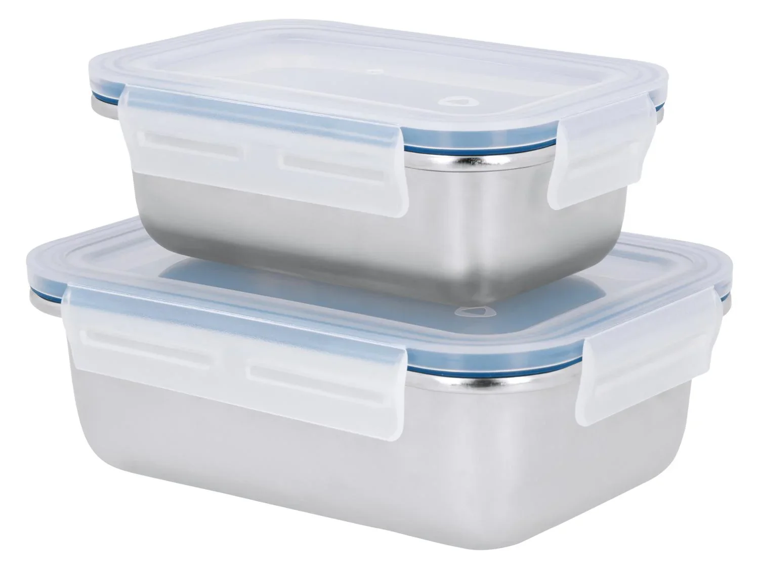 SILVERCREST Set de 2 botes de conservation en acier inoxydable