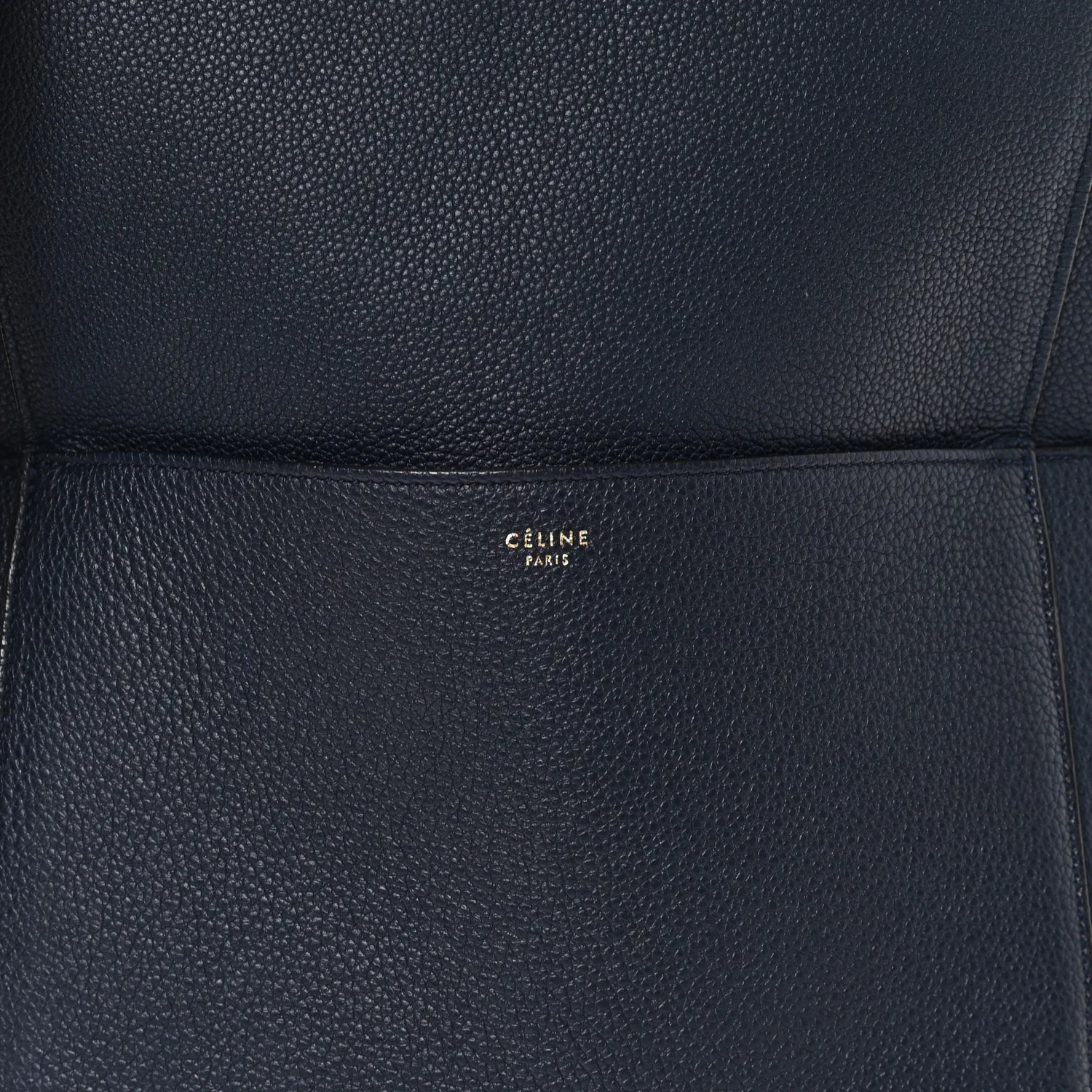 Soft Grained Calfskin Sangle Bucket Bag Navy Blue