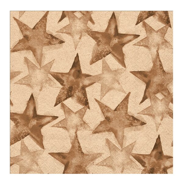 Serviett 33x33 cm 20 stk Watercolour Stars brun