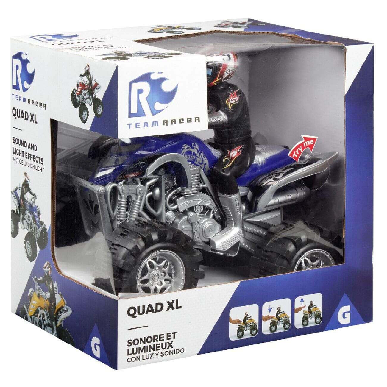 Quad friction son et lumière 3 coloris