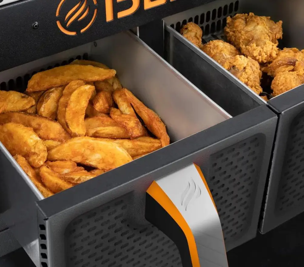 💥Liquidation🔥Plaque de cuisson Blackstone 2 brûleurs 71 cm avec friteuse à air électrique et hotte