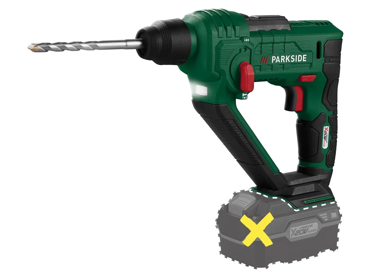 PARKSIDE Marteau perforateur sans fil PABH 20-Li D4, 1 J, 20 V