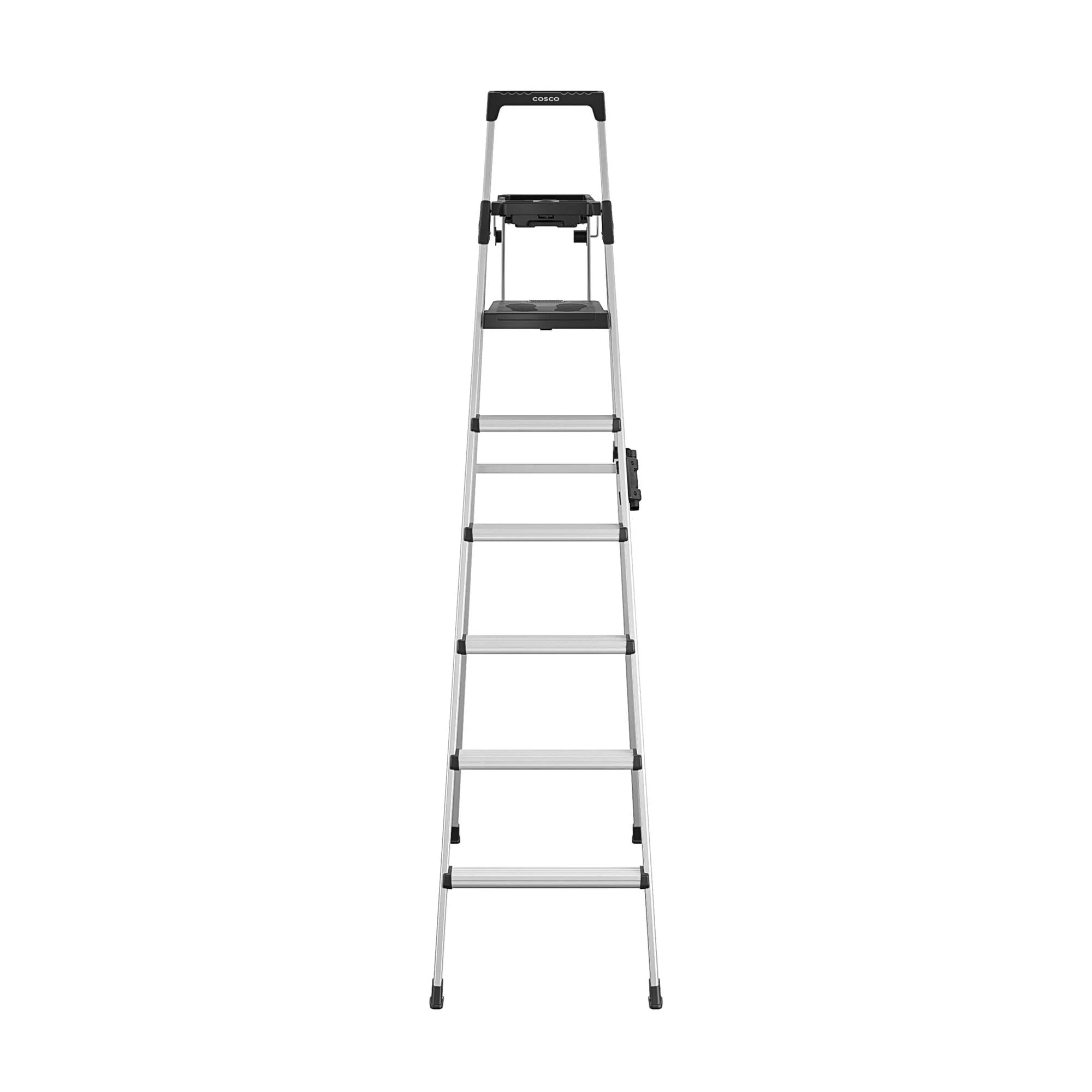 Cosco 8 Ft Signature Series Aluminum Folding Step Ladder 300 Lb Type IA (12 Ft Max Reach) Image 8