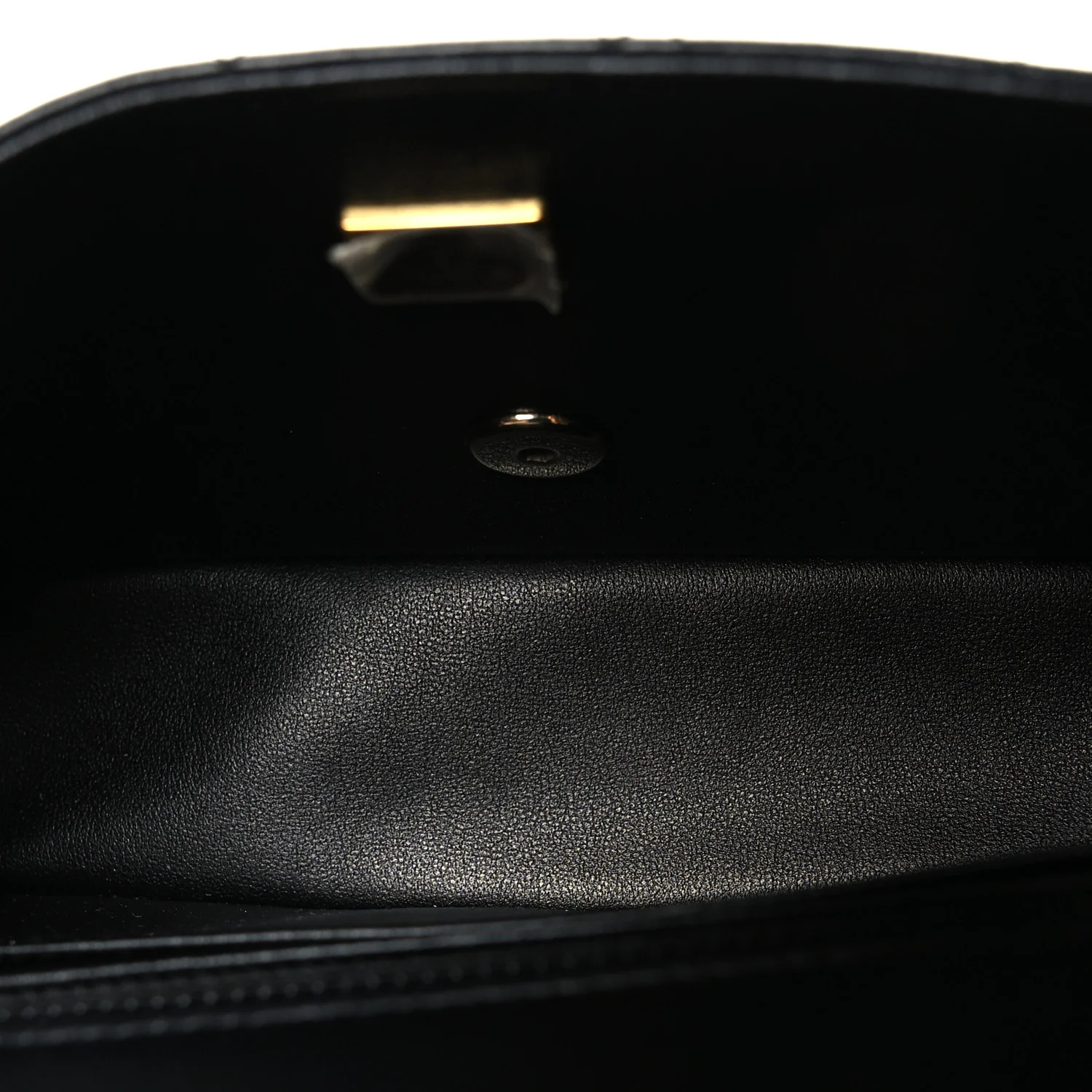Lambskin Quilted Mini Rectangular Flap Black