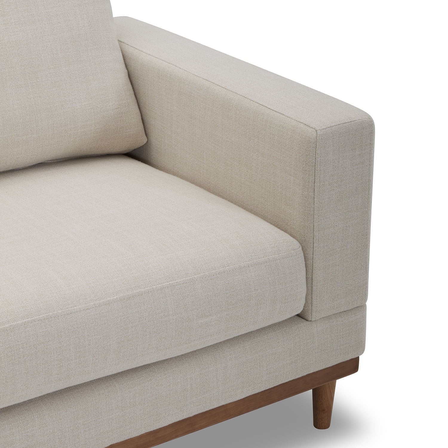 Better Homes & Gardens Springwood Wood Frame 83.46 Couch, Beige Velvet