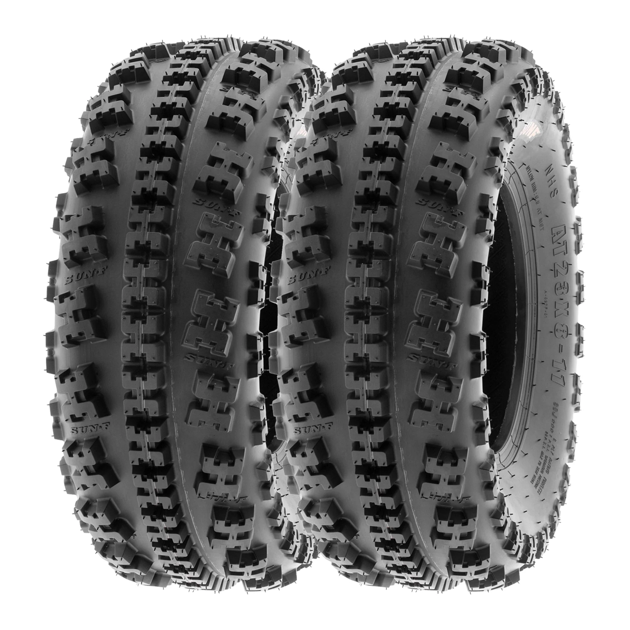 Sunf All-Terrain ATV UTV Tires 22x7 - 10 & 20x10 - 9 6 PR A027 (Complete Full Set of 4)