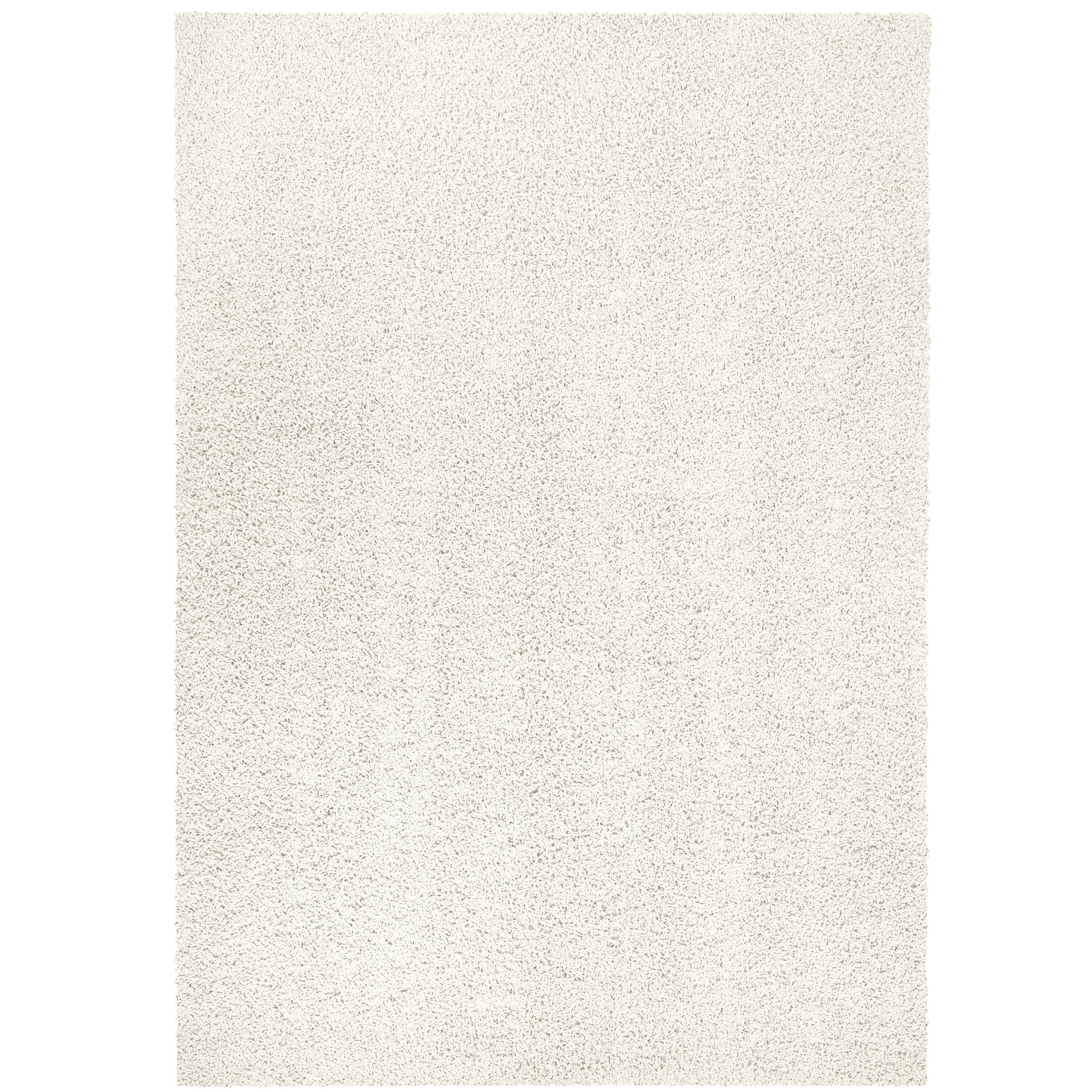 Mainstays Traditional Solid Ivory Shag Indoor Area Rug, 5' x 7'