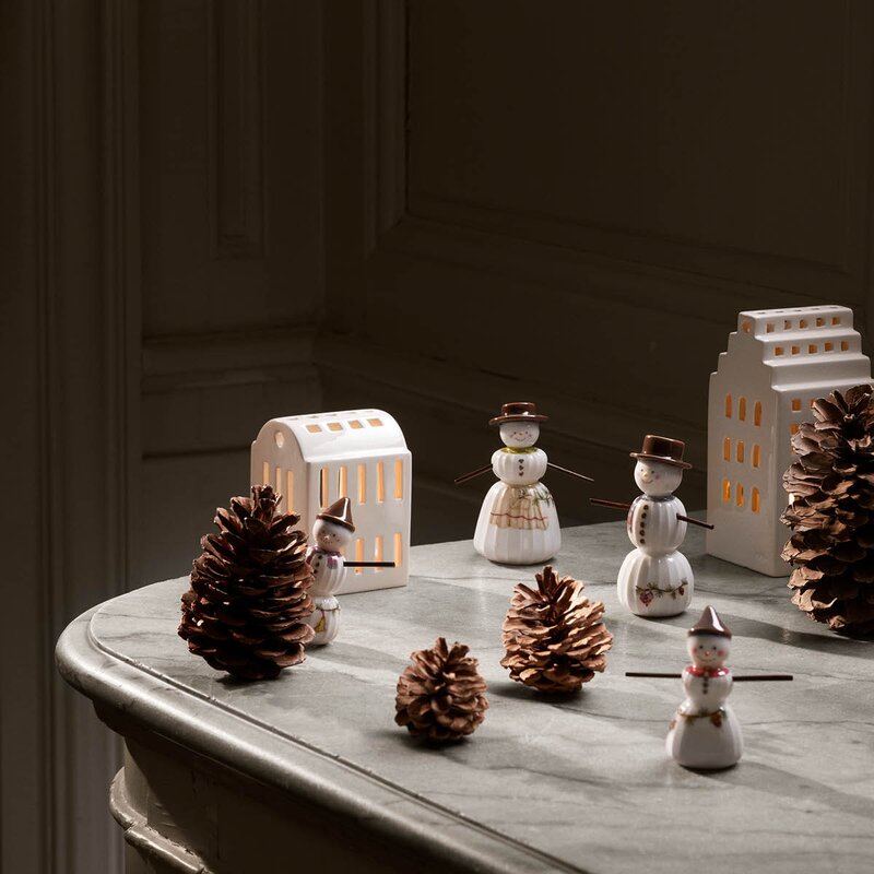 Hammershøi Christmas snøgutt 9 cm hvit m/ dekor