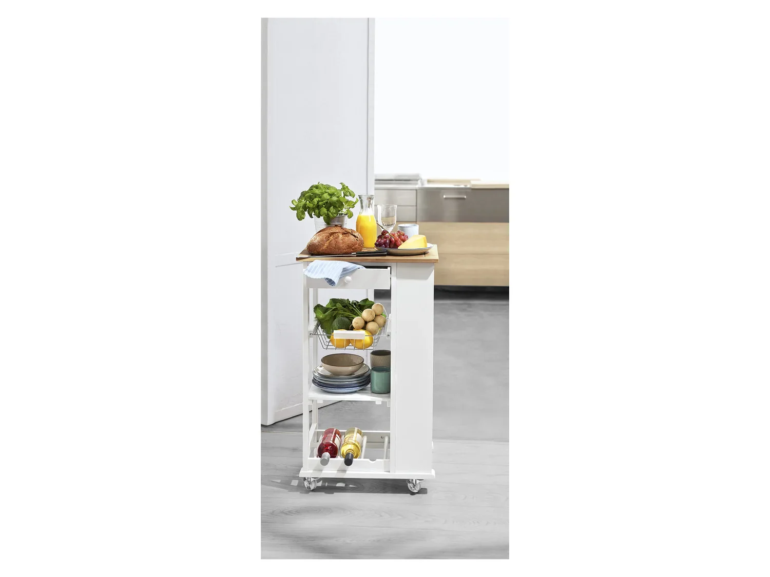 LIVARNO home Desserte de cuisine, 50 x 86,5 x 38,5 cm