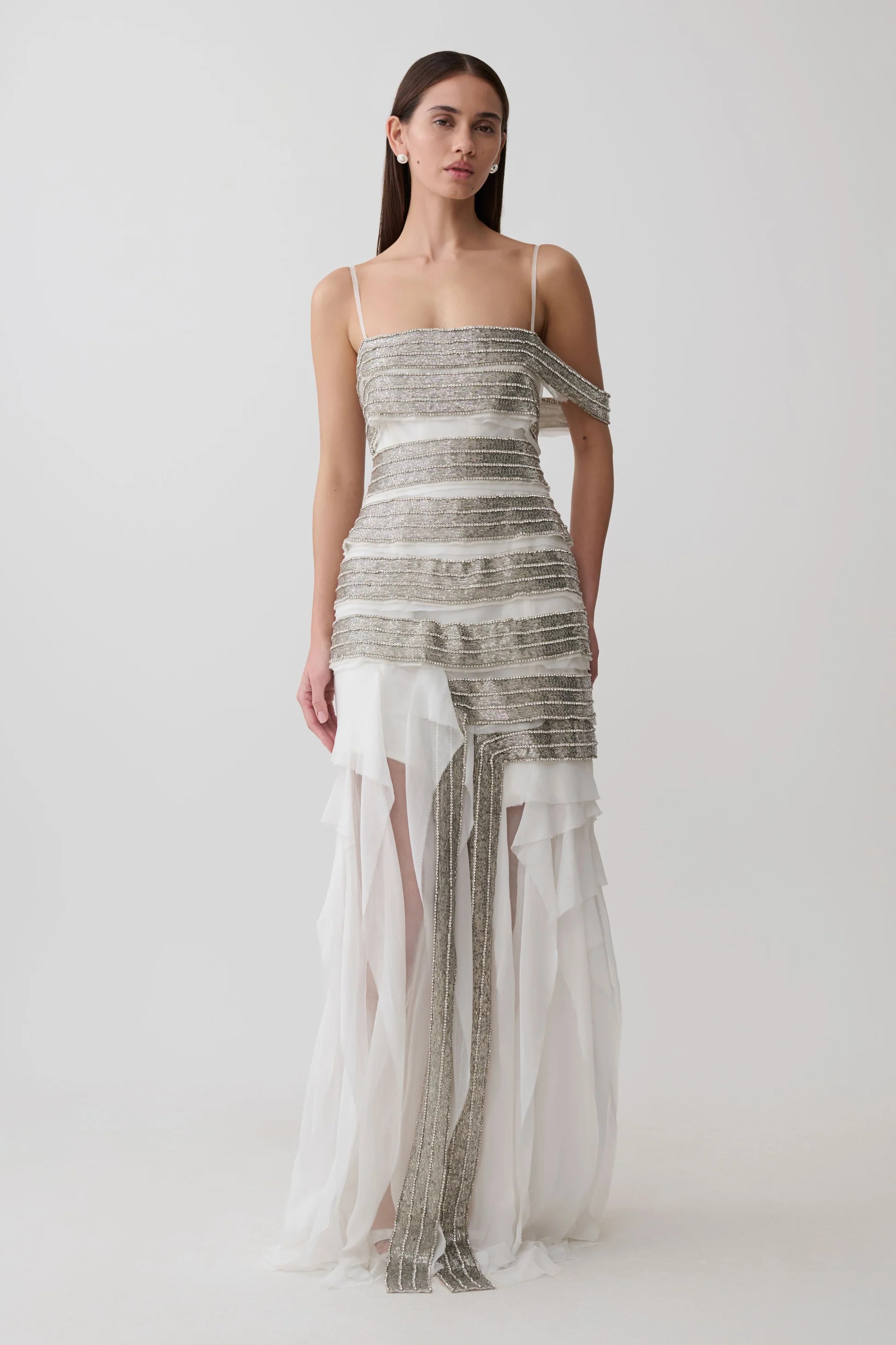 Jaide Embellished Maxi Dress - White