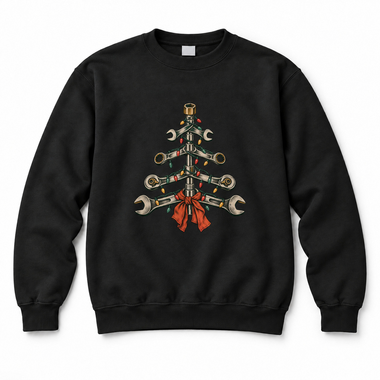 Christmas Wrench Tree Crewneck Sweatshirt