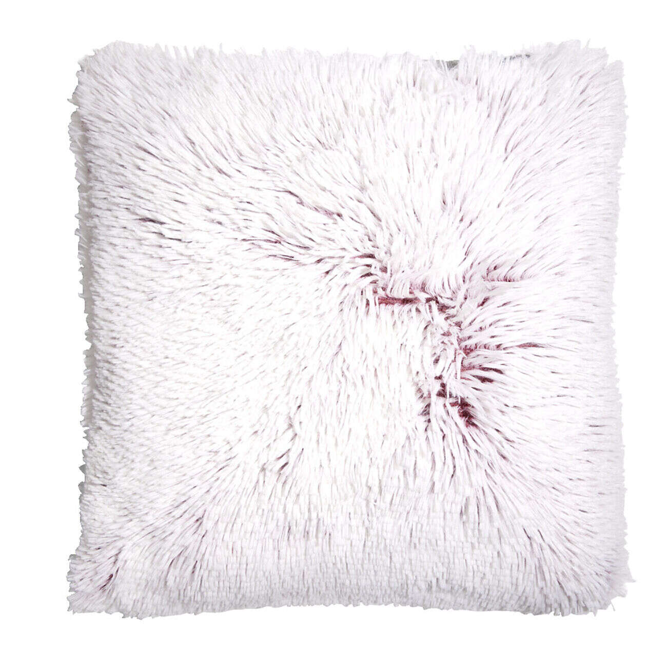 Housse de coussin imitation fourrure grise 45x45cm