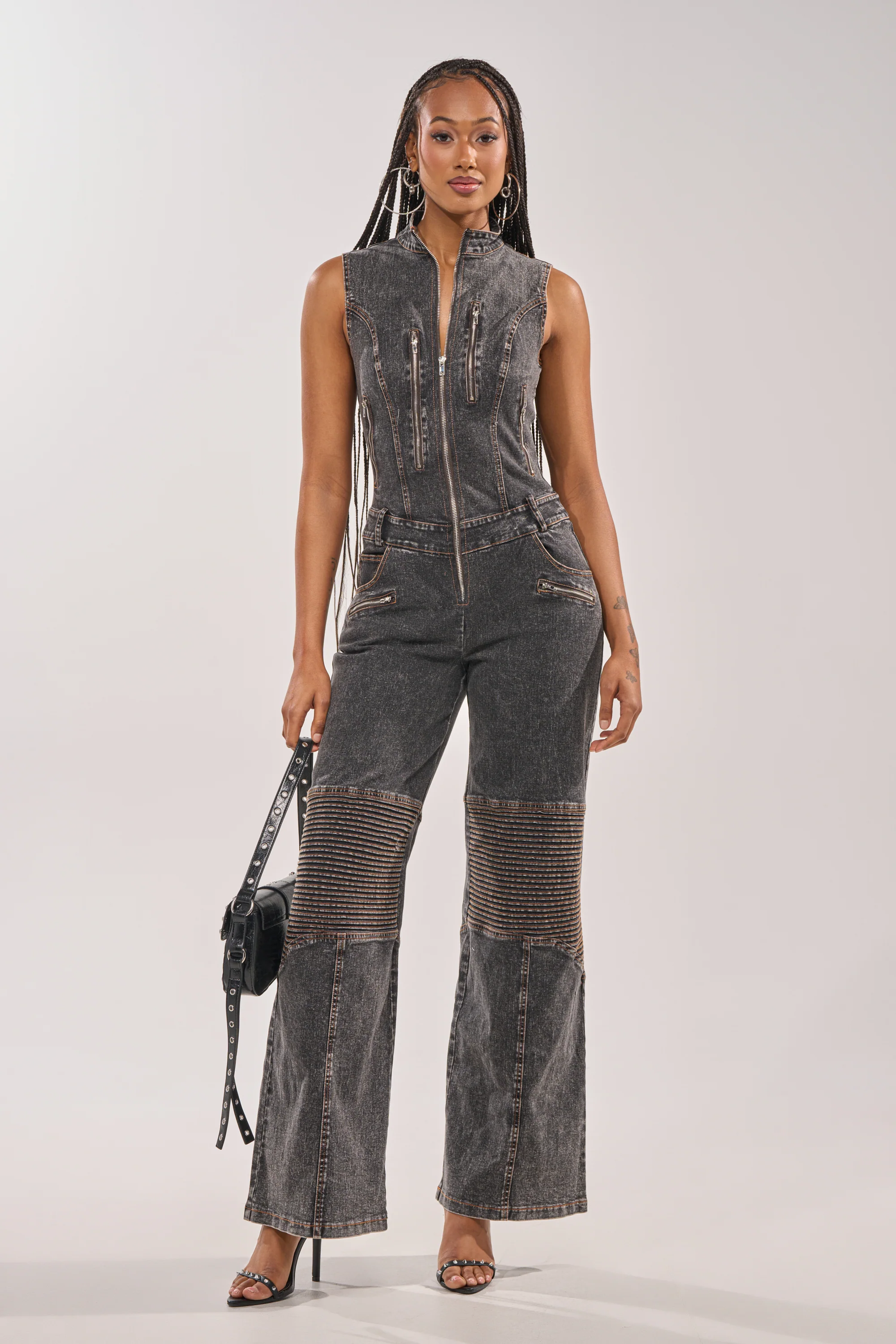 CAMILLA SLEEVELESS DENIM JUMPSUIT - Akira Store