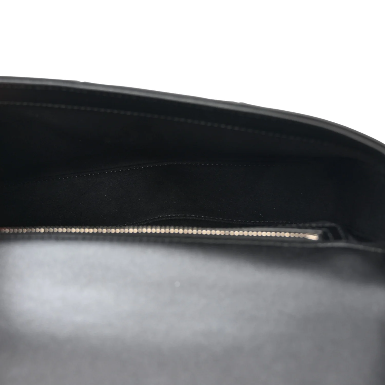 Senna Calfskin Lines Petite GG Top Handle Shoulder Bag Black Mystic White